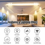 Darrahopens Home & Garden > Lighting > Wall Lights AR70 LED Light Bulb BA15D B15 Base, AC/DC12V Input, 7W 500lm for Home Household Commercial Lighting, 50W Halogen Lamp Replacement(Warm White,4 Pack)