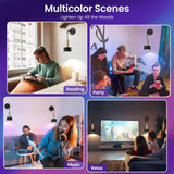 Darrahopens Home & Garden > Lighting > Wall Lights Battery Operated Wall Sconce Set of 2, Dimmable RGB Wall Sconce with Remote Indoor Battery Powered Wall Lamp Light for Bedroom Living Room