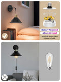 Darrahopens Home & Garden > Lighting > Wall Lights Battery Operated Wall Sconce, Wireless Wall Lights Set of 2, 13 RGB Colors Dimmable Battery Powered Wall Lamp with Remote Memory Function Auto Timer for Bedroom Living Room Hallway