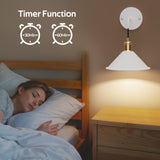 Darrahopens Home & Garden > Lighting > Wall Lights Battery Operated Wall Sconce, Wireless Wall Lights Set of 2, 13 RGB Colors Dimmable Battery Powered Wall Lamp with Remote, Memory Function, Timer for Bedroom, Living Room