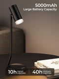 Darrahopens Home & Garden > Lighting > Wall Lights Cordless Table Lamps, Battery Operated Portable Table Light with Magnetic Adjustable Angle Head, 5000mAh Rechargeable Lamp with CCT Dimming for Patio Party Restaurant Dining Home 2 Packs
