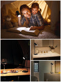 Darrahopens Home & Garden > Lighting > Wall Lights Cordless Table Lamps, Battery Operated Portable Table Light with Magnetic Adjustable Angle Head, 5000mAh Rechargeable Lamp with CCT Dimming for Patio Party Restaurant Dining Home 2 Packs