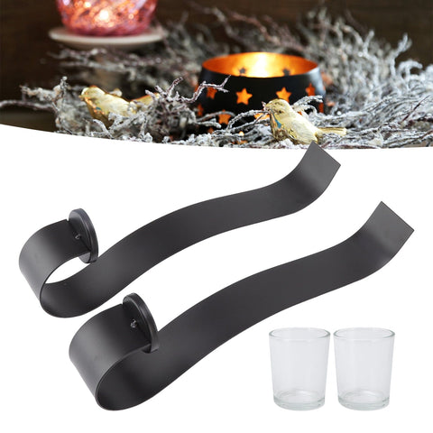 Darrahopens Home & Garden > Lighting > Wall Lights Decorative Wall Sconce, Modern Art Wall Light Fixtures with Clear Glass for Elegant Decor, Durable and Stable Support (2 Pcs)