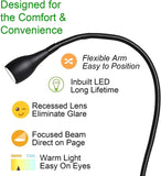 Darrahopens Home & Garden > Lighting > Wall Lights Dimmable Bedside Lamp, Minimalist LED Bedside Reading Lamp, Headboard Wall Mounted with USB Charger (Matte Black)