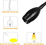 Darrahopens Home & Garden > Lighting > Wall Lights Dimmable Bedside Lamp, Minimalist LED Bedside Reading Lamp, Headboard Wall Mounted with USB Charger (Matte Black)