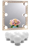 Darrahopens Home & Garden > Lighting > Wall Lights Dimmable Hollywood Style Lighted Vanity Makeup Mirror, LED Vanity Mirror Lights Kit with USB Port for Dressing Table, Mirror Not Included (4000K Natural White 6 Bulbs 5V USB)