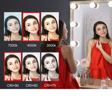 Darrahopens Home & Garden > Lighting > Wall Lights Dimmable Hollywood Style Lighted Vanity Makeup Mirror, LED Vanity Mirror Lights Kit with USB Port for Dressing Table, Mirror Not Included (4000K Natural White 6 Bulbs 5V USB)