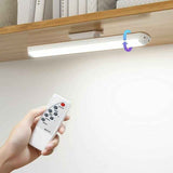 Dimmable LED Cupboard Lamp with Remote Control, Touch Rechargeable Wall Light, 34 cm
