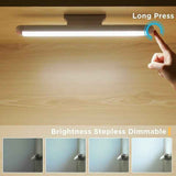 Dimmable LED Cupboard Lamp with Remote Control, Touch Rechargeable Wall Light, 34 cm