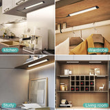 Darrahopens Home & Garden > Lighting > Wall Lights Dimmable Led Under Cabinet Lighting Bar Linkable Kits with Rocker Switch Under Counter Kitchen,Showcase,Shelf Lighting(3 Panel Kits Warm White)
