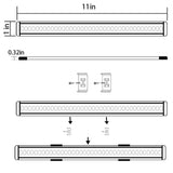 Darrahopens Home & Garden > Lighting > Wall Lights Dimmable Led Under Cabinet Lighting Bar Linkable Kits with Rocker Switch Under Counter Kitchen,Showcase,Shelf Lighting(6 Panel Kits Cold White)