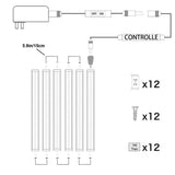 Darrahopens Home & Garden > Lighting > Wall Lights Dimmable Led Under Cabinet Lighting Bar Linkable Kits with Rocker Switch Under Counter Kitchen,Showcase,Shelf Lighting(6 Panel Kits Cold White)