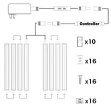 Darrahopens Home & Garden > Lighting > Wall Lights Dimmable Led Under Cabinet Lighting Bar Linkable Kits with Rocker Switch Under Counter Kitchen,Showcase,Shelf Lighting(8 Panel Kits Cold White)