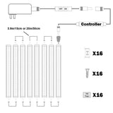 Darrahopens Home & Garden > Lighting > Wall Lights Dimmable Led Under Cabinet Lighting Bar Linkable Kits with Rocker Switch Under Counter Kitchen,Showcase,Shelf Lighting(8 Panel Kits Cold White)