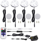 Darrahopens Home & Garden > Lighting > Wall Lights Dimmable & Timing Under Counter Lights Kitchen with Wireless RF Remote,Ultra-Thin 240V LED Cabinet Lights,12W Shelf Lights，4 Lights,Daylight White