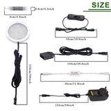 Darrahopens Home & Garden > Lighting > Wall Lights Dimmable & Timing Under Counter Lights Kitchen with Wireless RF Remote,Ultra-Thin 240V LED Cabinet Lights,12W Shelf Lights，4 Lights,Daylight White
