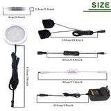 Darrahopens Home & Garden > Lighting > Wall Lights Dimmable & Timing Under Counter Lights Kitchen with Wireless RF Remote,Ultra-Thin 240V LED Cabinet Lights,12W Shelf Lights，6 Lights,Daylight White