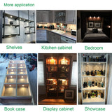 Darrahopens Home & Garden > Lighting > Wall Lights Dimmable & Timing Under Counter Lights Kitchen with Wireless RF Remote,Ultra-Thin 240V LED Cabinet Lights,12W Shelf Lights，6 Lights,Daylight White