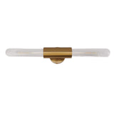 Darrahopens Home & Garden > Lighting > Wall Lights Gold Wall Sconce Light Fixture with 2 Glass Lampshade LED Bathroom Vanity Light Wall Mount Lamp for Bathroom Bedroom 85‑265V In Australia - Darrahopens