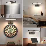 Darrahopens Home & Garden > Lighting > Wall Lights Hardwired Picture Light for Wall Black,14 inch Night Light LED Wall Sconces for Pictures,Dart Board Lights Wall Lights for Dartboard Mirror Frame Gallery