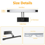 Darrahopens Home & Garden > Lighting > Wall Lights Hardwired Picture Light for Wall Black,14 inch Night Light LED Wall Sconces for Pictures,Dart Board Lights Wall Lights for Dartboard Mirror Frame Gallery