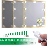 Darrahopens Home & Garden > Lighting > Wall Lights Hollywood LED Vanity Mirror Lights Kit,Stick on Dimmable Makeup Lights, 12V Mirror Lighting Strip Fixture for Vanity Dressing Table Set, Bedroom Wall Lights,CRI>90 (4000K Natural White,10 Bulbs)