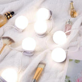 Darrahopens Home & Garden > Lighting > Wall Lights Hollywood LED Vanity Mirror Lights Kit,Stick on Dimmable Makeup Lights, 12V Mirror Lighting Strip Fixture for Vanity Dressing Table Set, Bedroom Wall Lights,CRI>90 (4000K Natural White,10 Bulbs)