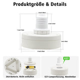 Darrahopens Home & Garden > Lighting > Wall Lights LED Battery Operated Lamps for Indoor Wall Light, E27, Remote Control and Touch Control CCT with E27 and Iron Piece for Living Room, Bedroom, Staircase, Hallway, Wireless Wall Light, Pack of 2