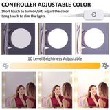 Darrahopens Home & Garden > Lighting > Wall Lights LED Makeup Vanity Lights with 14 Dimmable Light Bulbs, Hollywood Style Cosmetic Mirror Lights, USB Cable, 3 Color Modes for Dressing Room Tabletop Bedroom