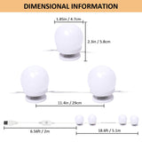 Darrahopens Home & Garden > Lighting > Wall Lights LED Makeup Vanity Lights with 14 Dimmable Light Bulbs, Hollywood Style Cosmetic Mirror Lights, USB Cable, 3 Color Modes for Dressing Room Tabletop Bedroom