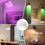Darrahopens Home & Garden > Lighting > Wall Lights LED Puck Lights with Remote Battery Powered RGB Puck Light for E27 Chandelier,Dimmable Puck Light for Table Lamp Cupboard