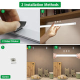 Darrahopens Home & Garden > Lighting > Wall Lights Led Under Cupboard Kitchen Lights, Dimmable Bar Cupboard Lights with Remote Control for Wardrobe,Cupboards, Closets, Display Cabinets（Natural White,2 Pack）