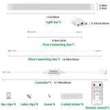 Darrahopens Home & Garden > Lighting > Wall Lights Led Under Cupboard Kitchen Lights, Dimmable Bar Cupboard Lights with Remote Control for Wardrobe,Cupboards, Closets, Display Cabinets（Natural White,2 Pack）