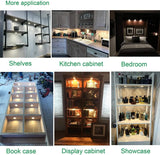 Darrahopens Home & Garden > Lighting > Wall Lights Linkable Under Cabinet LED Lighting 12V Dimmable Puck Lights with Wireless RF Remote Control, Hardwired & Wall Plug in for Kitchen Mood Lighting,Daylight White
