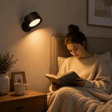 Darrahopens Home & Garden > Lighting > Wall Lights Magnetic RGB LED Wall Light Rechargeable Bedside Reading Lamp 360° Adjustable Wall Sconce with Remote Control