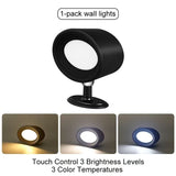 Darrahopens Home & Garden > Lighting > Wall Lights Magnetic RGB LED Wall Light Rechargeable Bedside Reading Lamp 360° Adjustable Wall Sconce with Remote Control