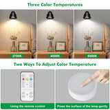 Darrahopens Home & Garden > Lighting > Wall Lights Night Light Wireless Wall Light Indoor LED 2 Pack,Battery Operated Wall Lights Rechargeable Lamp with Remote,Touch Lamp Dimmable Wall Sconces Bedside Lamp for Bedroom Livingroom (Black, 2Pack) [Energy Class E]
