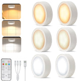 Darrahopens Home & Garden > Lighting > Wall Lights Pack of 6 Under-Unit Lights Kitchen LED Cabinet Lighting Wireless with Remote Control Cabinet Lighting Rechargeable Battery Dimmable Under Cabinet Light for Showcases, Wine Cabinet