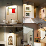 Darrahopens Home & Garden > Lighting > Wall Lights Picture Frame Light with Remote, Wireless 16 Inch Black Art Light, Battery Operated Picture Light with 3 CCT, Dimmable and Timer Wall Picture Lights for Painting, Wall, Gallery, Artwork, Frame