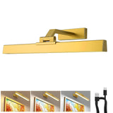 Darrahopens Home & Garden > Lighting > Wall Lights Picture Lights for Wall, Battery Operated Picture Light 16in Gallery Light for Paintings CCT Dimmable Gold