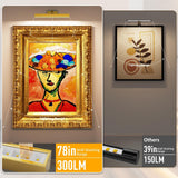Darrahopens Home & Garden > Lighting > Wall Lights Picture Lights for Wall, Battery Operated Picture Light 16in Gallery Light for Paintings CCT Dimmable Gold