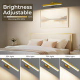Darrahopens Home & Garden > Lighting > Wall Lights Picture Lights for Wall, Battery Operated Picture Light 16in Gallery Light for Paintings CCT Dimmable Gold