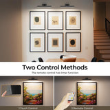 Darrahopens Home & Garden > Lighting > Wall Lights Picture Lights for Wall, Battery Operated Picture Light 16in Gallery Light for Paintings CCT Dimmable Recharging Battery Wall Light with Remote Control for Living Room Dartboard Art Black