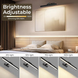 Darrahopens Home & Garden > Lighting > Wall Lights Picture Lights for Wall, Battery Operated Picture Light 16in Gallery Light for Paintings CCT Dimmable Recharging Battery Wall Light with Remote Control for Living Room Dartboard Art Black