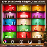 Darrahopens Home & Garden > Lighting > Wall Lights Puck Lights with Remote Control, 4-Pack Wireless Stick On Lights for Under Cabinet, Closet, Bedroom, Staircase & Bookshelf, 3000mAh Battery Operated Color Changing Lighting (RGB&CCT)