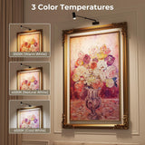 Darrahopens Home & Garden > Lighting > Wall Lights Rechargeable Picture Light with Remote Control, Adjustable Wall Sconce, 4000mAh Battery, Dimmable LED Art Light for Gallery, Bedroom & Bathroom