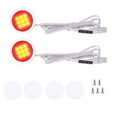 Darrahopens Home & Garden > Lighting > Wall Lights RGB Single LED Kitchen Under Cabinet Puck Light,Color Changing LED Under Cabinet Lights Kit,Aluminum Slim Multi Color Wired Display Cupboard Light for Kitchen 2 PCS