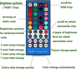 Darrahopens Home & Garden > Lighting > Wall Lights RGBWW RGB + Warm White Color Changing Christmas Xmas Under Cabinet LED Lights Kit IR Remote Puck Lights for Kitchen Counter Shelf Furniture Ambiance Lighting (RGBWW, 4 Lights, 12W)