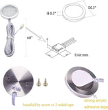 Darrahopens Home & Garden > Lighting > Wall Lights RGBWW RGB + Warm White Color Changing Christmas Xmas Under Cabinet LED Lights Kit IR Remote Puck Lights for Kitchen Counter Shelf Furniture Ambiance Lighting (RGBWW, 4 Lights, 12W)