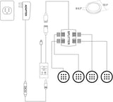 Darrahopens Home & Garden > Lighting > Wall Lights RGBWW RGB + Warm White Color Changing Christmas Xmas Under Cabinet LED Lights Kit IR Remote Puck Lights for Kitchen Counter Shelf Furniture Ambiance Lighting (RGBWW, 4 Lights, 12W)